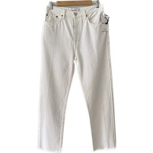 NWOT Re/Done Women's Straight Leg Jeans in White